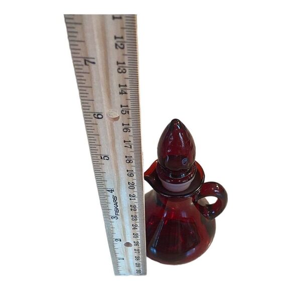 Vintage 1970 Avon Strawberry Bath Foam Red Cruet Bottle- Empty - Picture 7 of 7